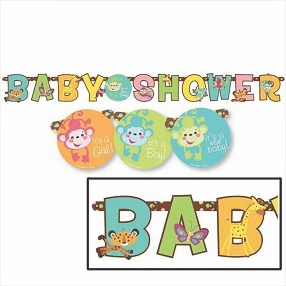 Fisher Price Baby Shower Jumbo Letter Banner Kit (6ft)